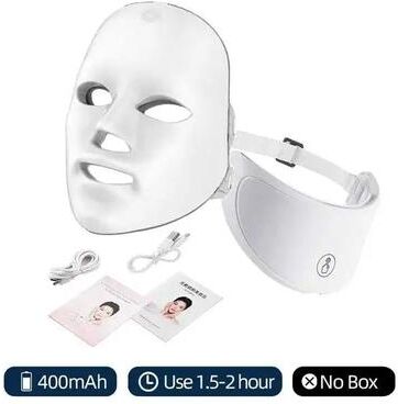 Uplifted Finds 7 Colors LED Facial Mask With Neck Therapy For Skin Tightening And Anti Aging b