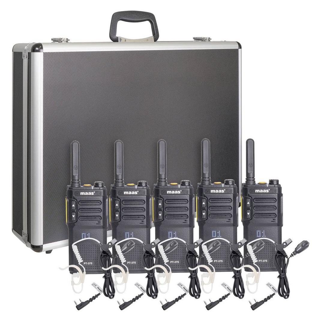 Maas Elektronik Team-Set PT-375 KEP-24-VK 150111 PMR-Handfunkgerät 5er Set (150111)