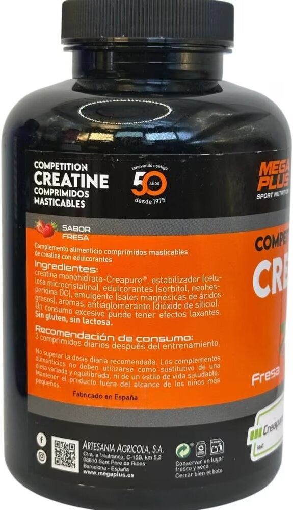 Megaplus Creatina Creapure Competition 150 Comprimidos Masticables Talla Única Unisex