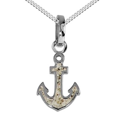 Kette mit Anhänger DUR "DUR Kette mit Anhänger Hoffnung 2.0 - Strandsand" Gr. 40, silber, Halsketten, Damen, 40cm, Silber 925 (Sterlingsilber), L: 40