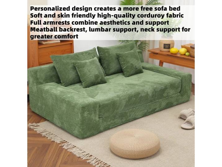 Fauteuil inclinable moderne, canapé-lit convertible, fauteuil relax, canapé-lit, mobilier de salon vert