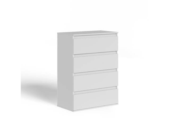 Vicco Kommode Claus, Weiß, 74 x 99.6 cm