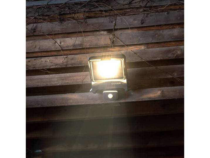 OSRAM Außenstrahler ENDURA FLOOD, grau, Sensor 50 W 840 IP44 FLOOD, alu / grau / zink, Aluminium