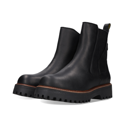 Winterboots SALAMANDER "Pirna Fur", Damen, Gr. 38, Lammfell, schwarz, Leder, 23_1_Schuhe Winterboots, Chelseaboots, Winterstiefelette mit Lammfell