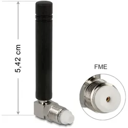 Delock GSM Quadband Antenne FME 2 dBi 90° omnidirektional starr schwarz