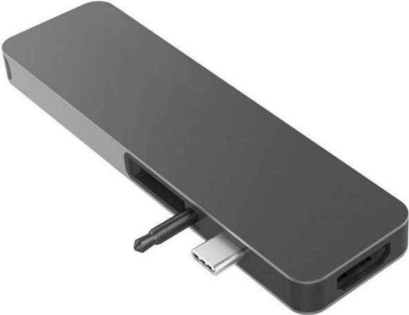 Hyper GN21D-GRAY Aluminium Hub met HDMI, USB 3.2 Gen 2 Type-A, SD en MicroSD (TransFlash) in Grijs