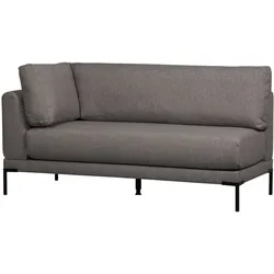 Bank Couple Eck-Element aus Melange-Stoff, modernes Design, rechts, grau, gepolstert