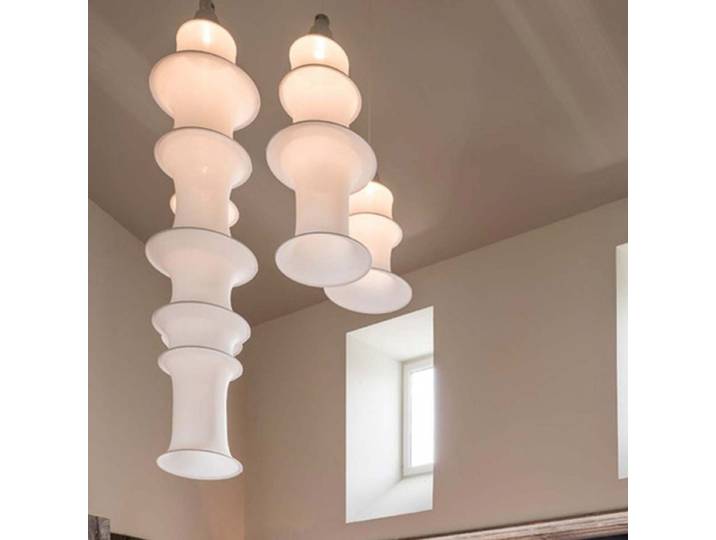 Falkland suspension nordique simple lampe en soie design lampe en tissu pour salon salle à manger chambre Loft wabi sabi blanc suspension