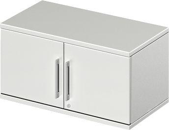 Schäfer Shop Genius Aufsatz-Flügeltürenschrank TETRIS WOOD, 1 OH, B 800, lichtgrau