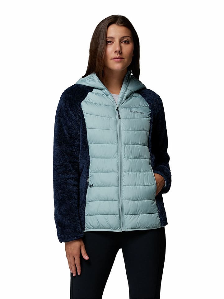 Columbia Funktionsjacke "Powder Lite II Sherpa" in Hellblau/ Dunkelblau - L