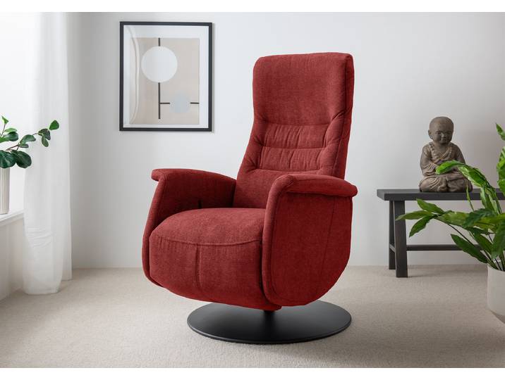 Relaxsessel Rot Webstoff Jimin 72 x 118 x 85cm