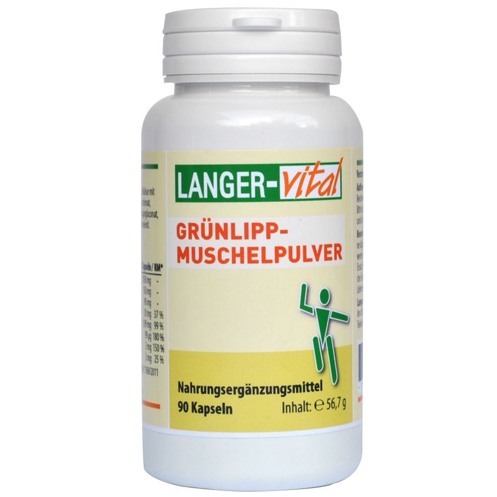 Grünlippmuschel Pulver 1050 mg/Tg Kapseln 90 St