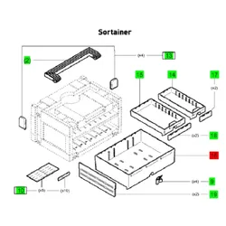 Festool Schublade groß für SYS3 SORT 4B2T2H/KPL