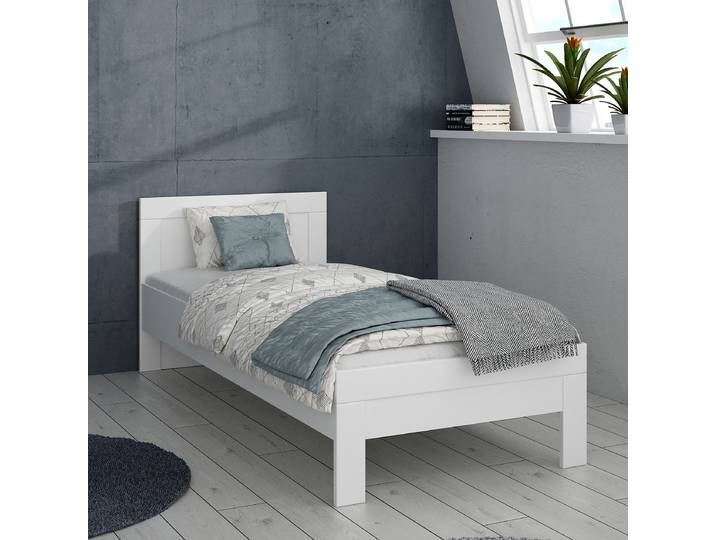 Lit simple 90 x 200cm Blanc