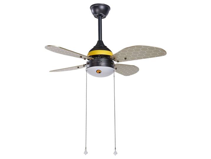 Ventilateur de plafond avec lampe led jaune