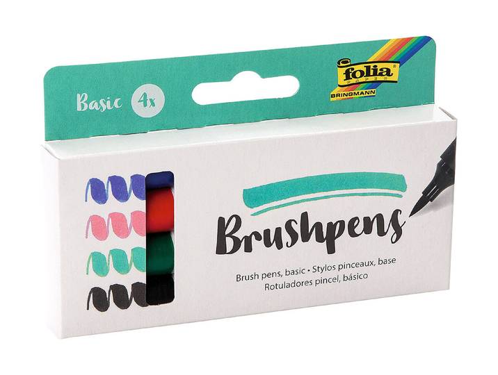 Folia Brush Pens Basic 4 pieces