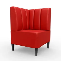 BIG Möbel GmbH Gastro Eckbank Paris | 64x64 cm | Kunstleder Rot | Vertikal