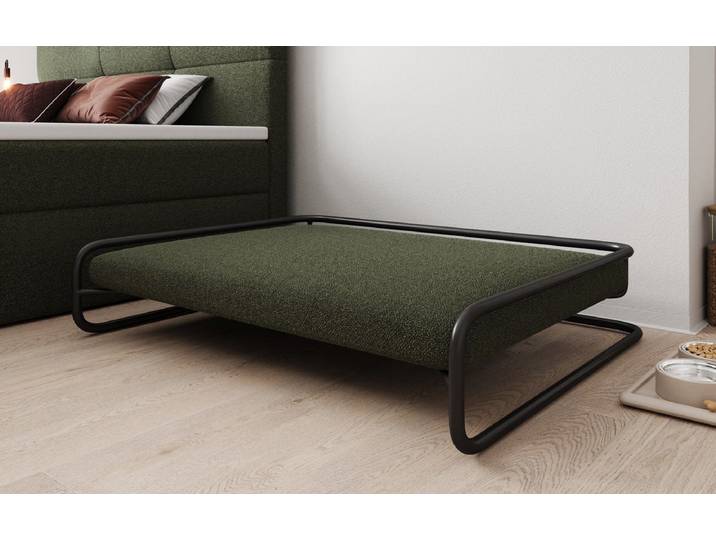 Hundebett Arlo 110×80cm in Bouclé - 110×80 cm - Grün - Bouclé - Luxusbetten24