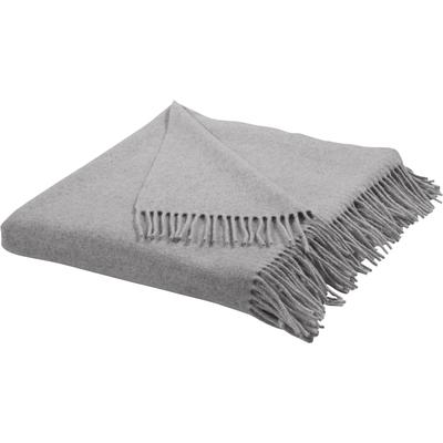 Plaid OTTO HOME "Mila", silber (silberfarben), B:130cm L:170cm, Schurwolle, Wohndecken, aus 100% Schurwolle, Kuscheldecke