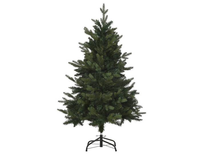 Homcom Weihnachtsbaum 1,2 m Christbaum Kunsttanne 657 Zweige Metallfuß PVC Weiß, Grün, Kunststoff, 120 cm, Dekoration, Weihnachtsdekoration, Christbäume & Zubehör