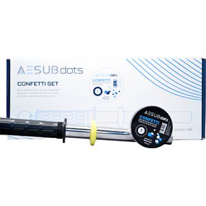 AESUB 3D-Scan-Marker CONFETTI Set, Ø 6 mm, Punktmarker, reflektierend, magnetisch, 100 Stück