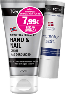 Neutrogena Coffret Creme Mãos e Unhas + Oferta Lipstick