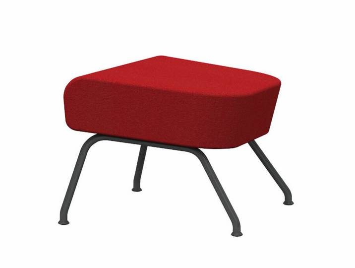 Softline Hocker Havana Filz rot, Designer busk+hertzog, 58x40x48 cm