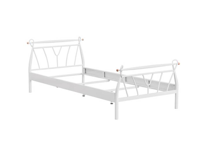 Carryhome Metallbett, Weiß, Metall, 90x200 cm, Schlafzimmer, Betten, Einzelbetten