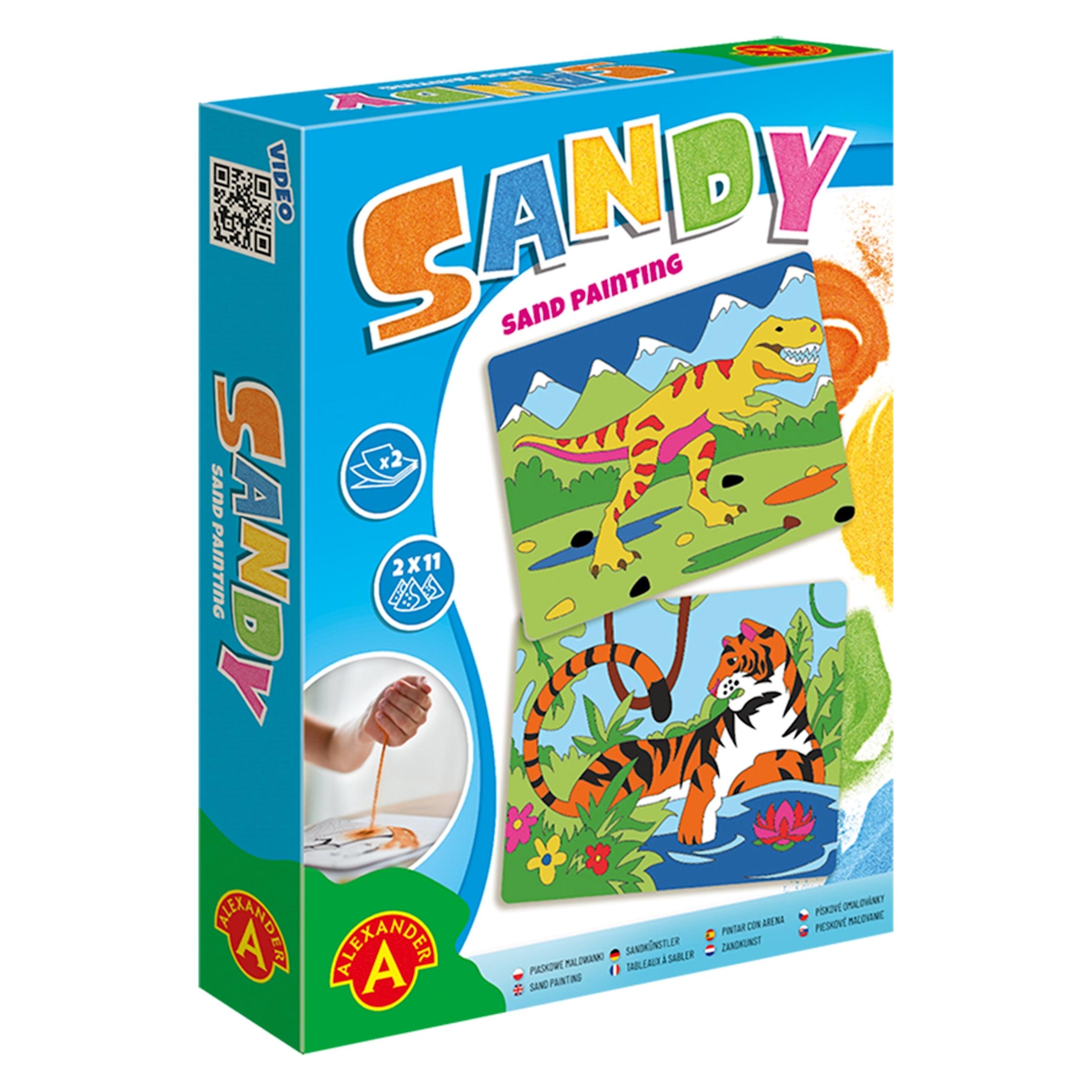 Selecta Spielzeug Sandy Sandmalerei Dinosaurier und Tiger (25507)