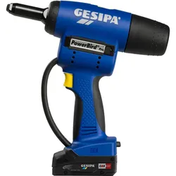 GESIPA L-Boxx Powerbird Pro SRB Magna Grip Ø6,4 (incl. 1 Li-ion Akku 18V - 2,1 Ah / Ladegerät)