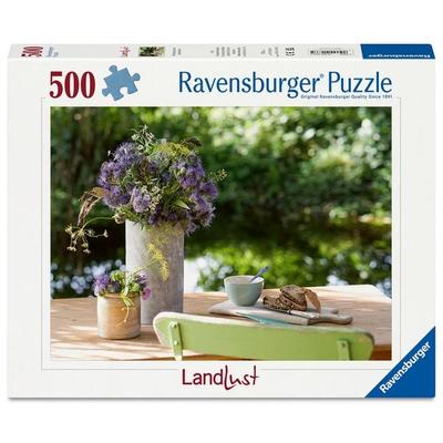 Landlust Puzzle 500 Teile - Blumengruß am Gartentisch