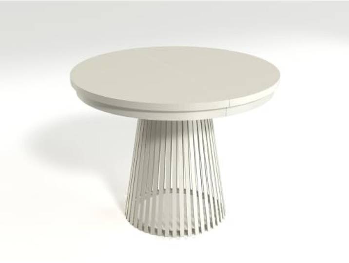 Masseno Ausziehbarer Tisch Travis Kaschmir, 100x100x76,6 cm, Rund Esszimmertisch für Personen, Modern Style Tisch für Wohnzimmer, Küche