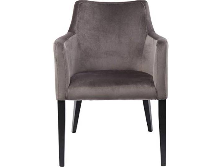 Kare Design Armlehnstuhl Mode, Grau, Samtoptik, Gemütlich, Esszimmer, Wohnzimmer, 87x58x67 cm (H/B/T)
