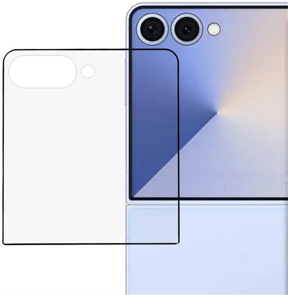 INCOVER Samsung Galaxy Z Flip8 Bagskærmsbeskyttelse - Hærdet Glas - Gennemsigtig