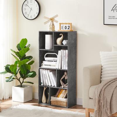 Javlergo Irregular Cube Bookshelf Modern Geometric Open Storage Organizer Vertical or Horizontal Placement for Home Office
