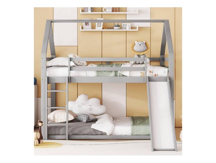 LuxusKollektion Etagenbett Kinder Etagenbett Hausbett Rutsche 140x200 (1-St)