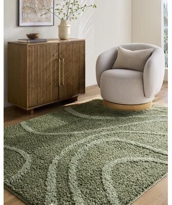 Livabliss Rodos Transitional Swirl Plush Area Rug