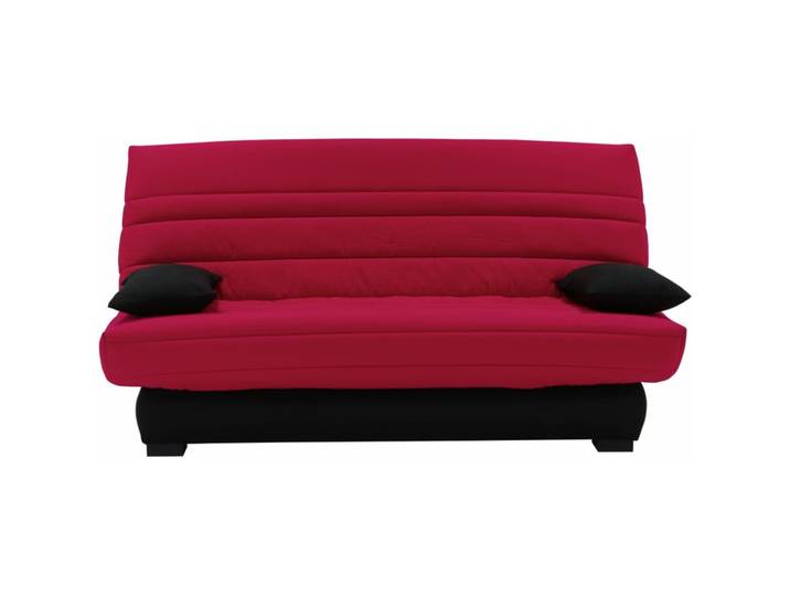 Banquette-lit clic-clac DALLAS tissu rouge