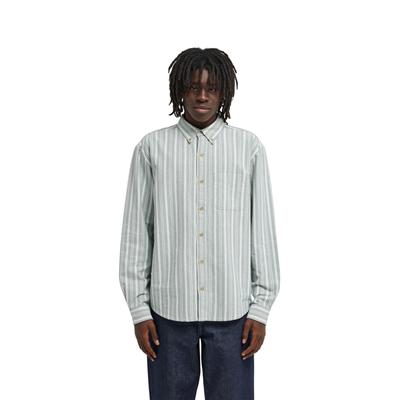 Langarmhemd ELEMENT "Button Down Regular Oxford", Herren, Gr. M, grün (multi), Obermaterial: 100% Baumwolle., Hemden