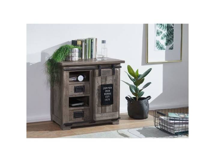 Commode 70x45 Manguier laqué blanchi RAILWAY N° 323