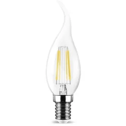 V-Tac 5x LED Leuchtmittel E14 Filament Flamme Kerzenform C35T 4W 400 Lumen Kaltweiß (6500 K)