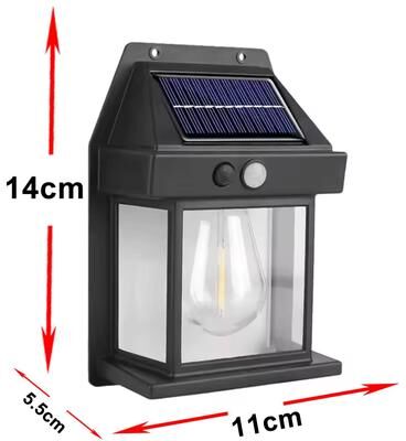 Uplifted Finds Outdoor Solar Wall Lamp Waterproof Tungsten Filament Garden Wall Light s