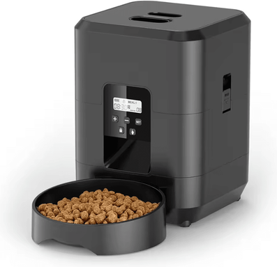 Inspire Curations Smart WiFi Automatic Pet Feeder With Camera & Timer 2L Remote Feeding System 2l Button Black