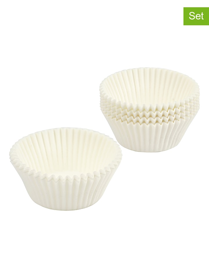 Dr. Oetker 2er-Set: Papier-Muffinformen "Fair" in Weiß - 2x 80 Stück - onesize