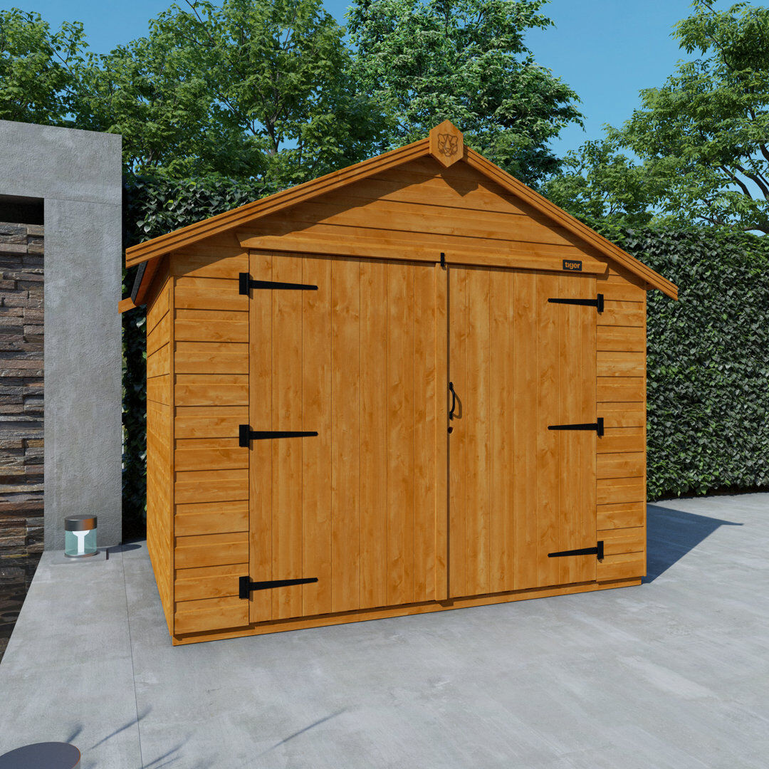 Tiger Sheds 5x7w Tiger Bike Shed Orange 204.98cm W X 145.03cm D X 190.5cm H