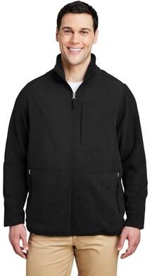 CORE365 CE890 Men's Journey Summit Hybrid Full-Zip Jacket in Black size XL   Polyester