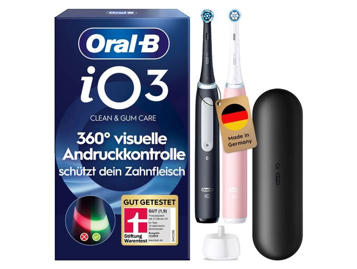 Oral-B iO Series 3 Doppelpack 2 Stk. Aufsteckbürsten Magnet-Technologie