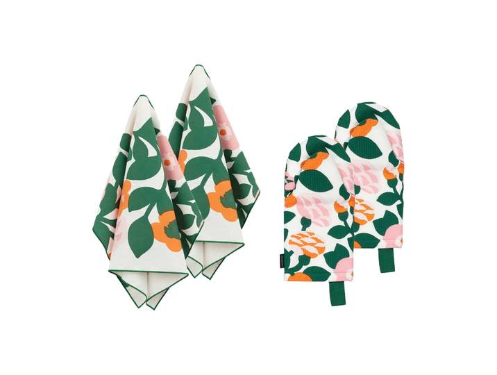 Marimekko Ensemble textile Pieni green green 4 pièces Vert-orange
