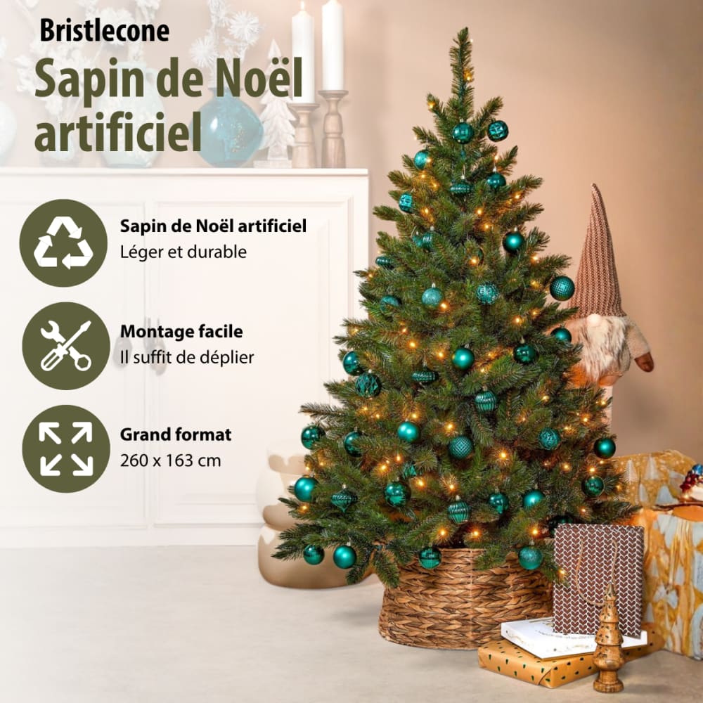 Triumph Tree sapin de Noël artificiel Bristlecone Fir Vert Plastique H260 Vert 163x260x163cm
