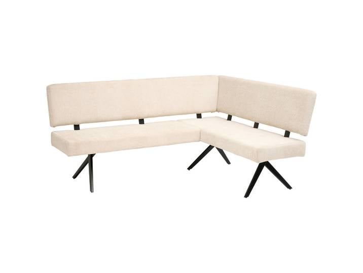 Livetastic Eckbank, Beige, Metall, 5-Sitzer, L-Form, 190x150 cm, Esszimmer, Bänke, Eckbänke